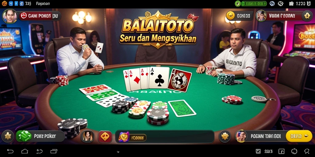 Tampilan gameplay BALAITOTO yang seru dan kompetitif di dunia poker.