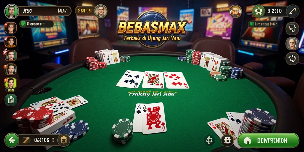 Tampilan gameplay Poker yang menantang dan seru.