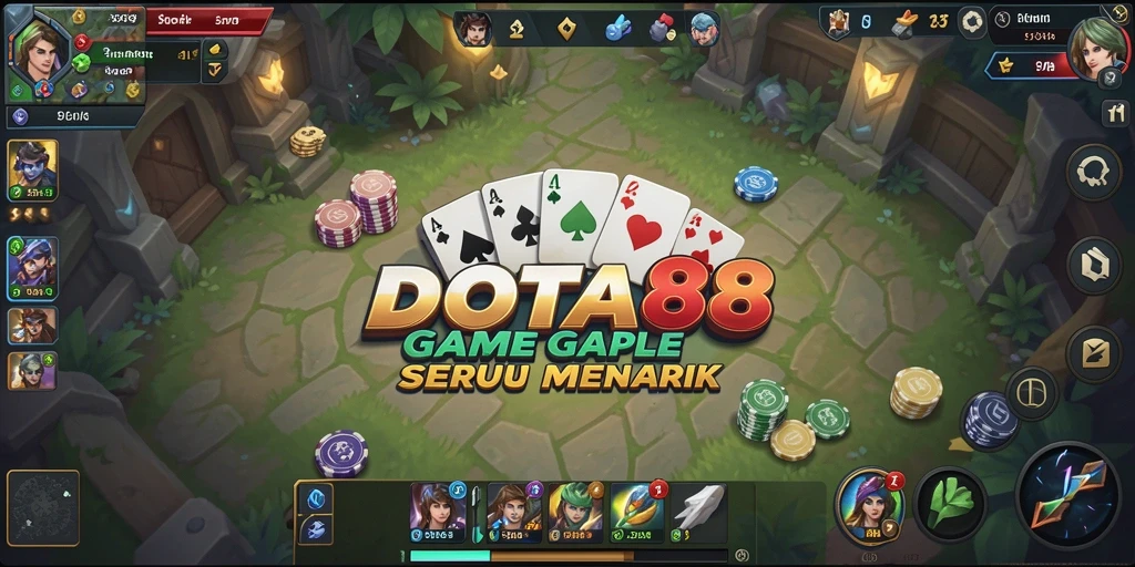 Tampilan gameplay Gaple yang seru dan menarik di DOTA88.