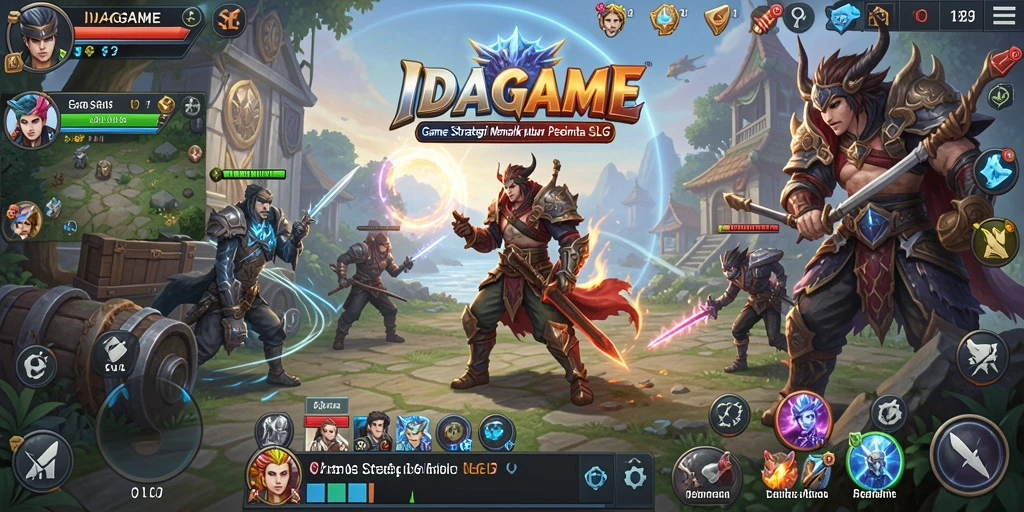 Screenshot gameplay IDAGAME menunjukkan pertempuran epic dan strategi mendalam.