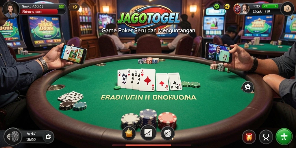 Tampilan gameplay seru di JAGOTOGEL yang menampilkan momen poker mendebarkan.