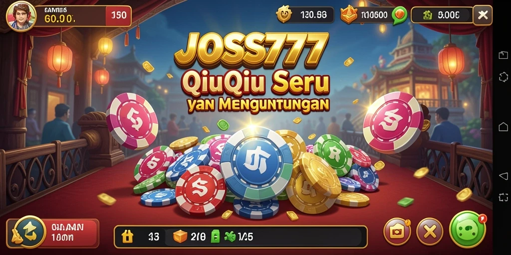 Screenshot gameplay JOSS777 menampilkan aksi seru permainan QiuQiu.