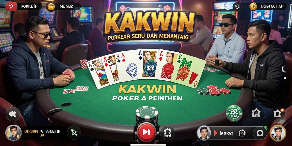 Tampilan permainan Poker yang menarik dan interaktif di KAKWIN.