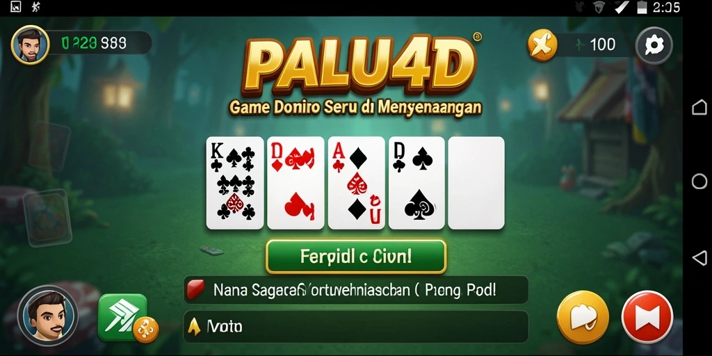 Tampilan gameplay PALU4D yang seru dalam permainan Domino.