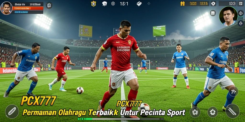 Screenshot game PCX777 menunjukkan aksi mendebarkan dalam olahraga.