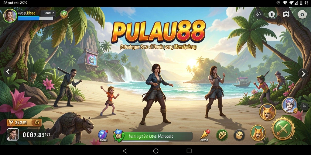 Tampilan gameplay PULAU88 yang menegangkan dan penuh warna.