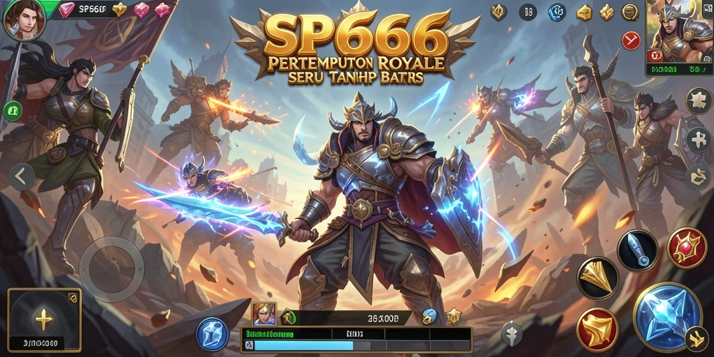 Tampilan gameplay SP666 yang mendebarkan dan penuh aksi dalam arena pertempuran.