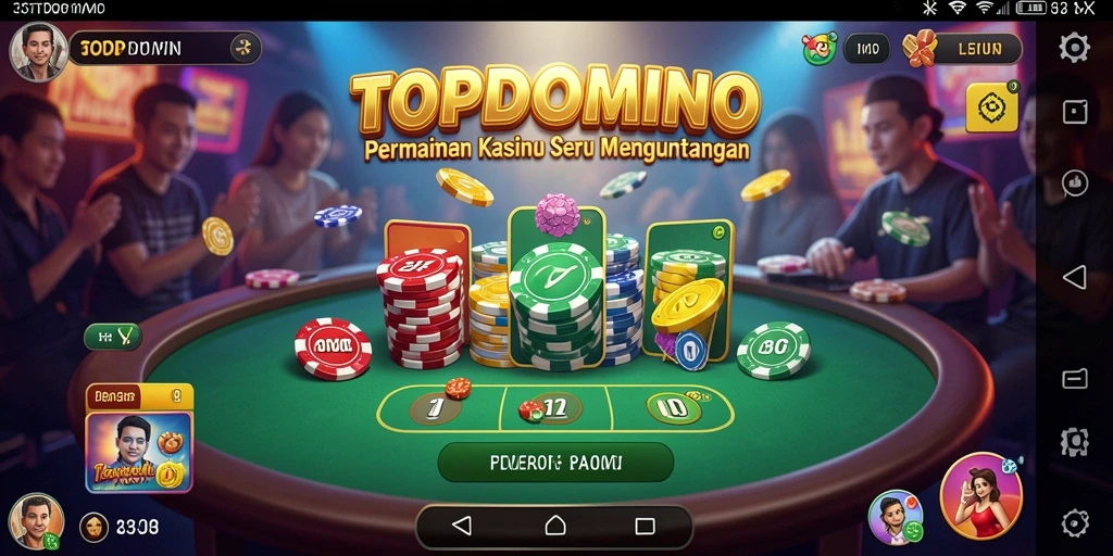 Tampilan gameplay menarik dari aplikasi Kasino TOPDOMINO.